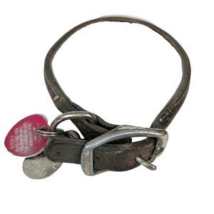 Circle T Dog Collar Vintage 24in Round Flat Rolled Leather High Quality w/Tags